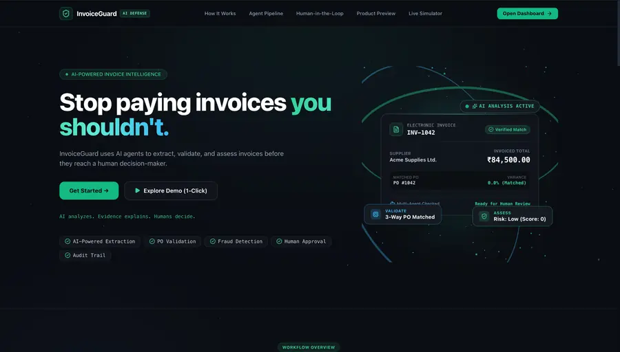 InvoiceGuard project interface screenshot